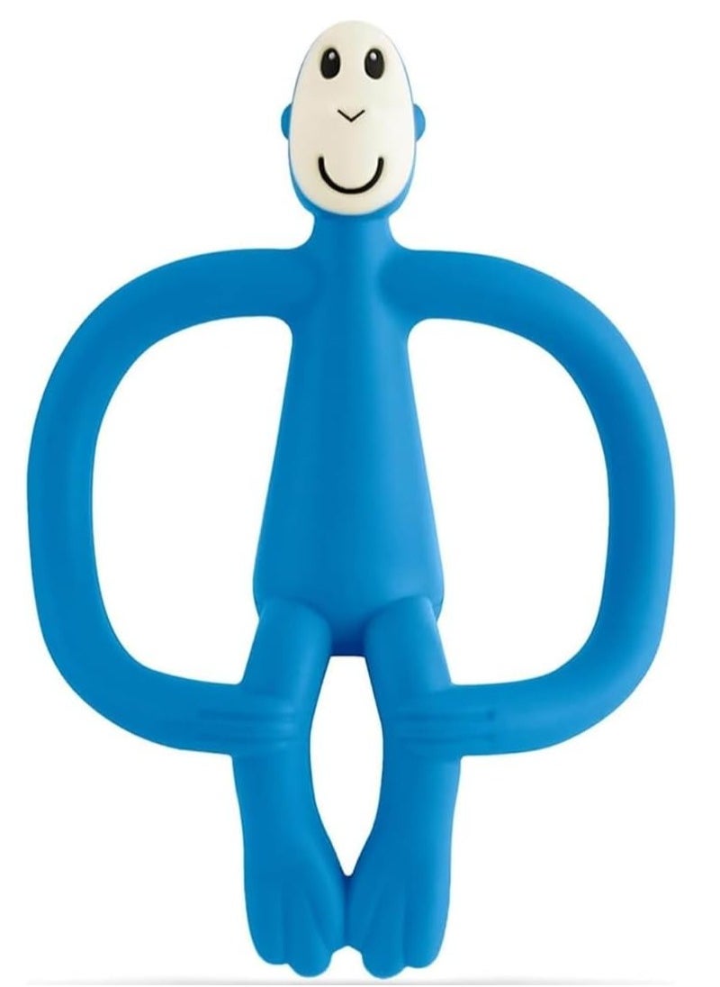 Mmmon - Baby Teether,Antimicrobial Silicone Teething Toys for Baby,Easy to Grip,BPA Free,3 Months Old+, 10.5 cm,Blue Monkey - Image 1