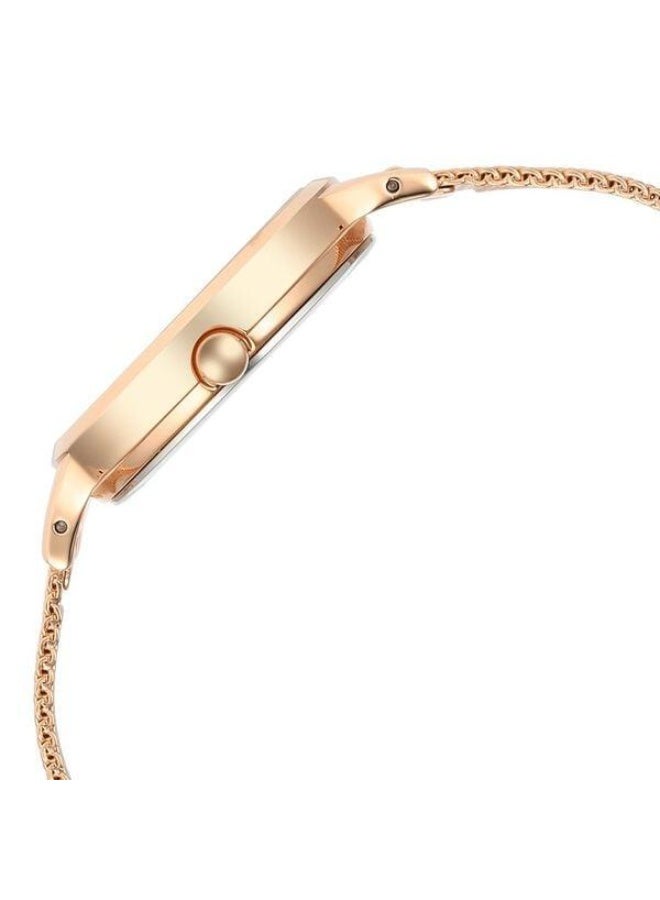TITAN Raga Power Pearls Quartz Analog White Dial Rose Gold Metal Strap Watch for Women - 2666WM01 - Image 4