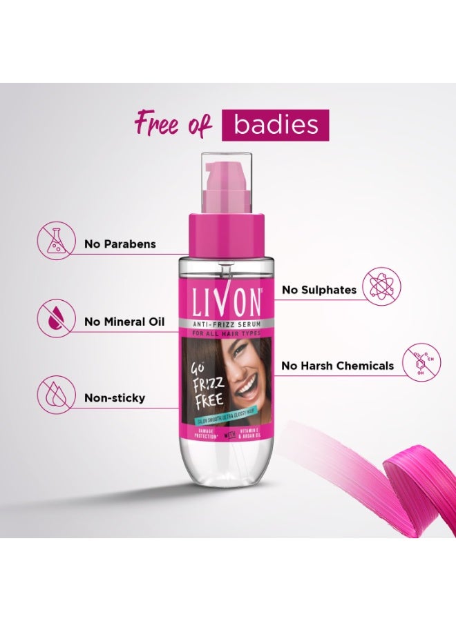 ليفون سيروم ليفون للشعر الجاف والمجعد | يمنح الشعر لمعانًا ونعومة وحماية من التلف | سيروم يُترك على الشعر للنساء والرجال | مع فيتامين هـ وزيت الأرغان | 100 مل - Image 3