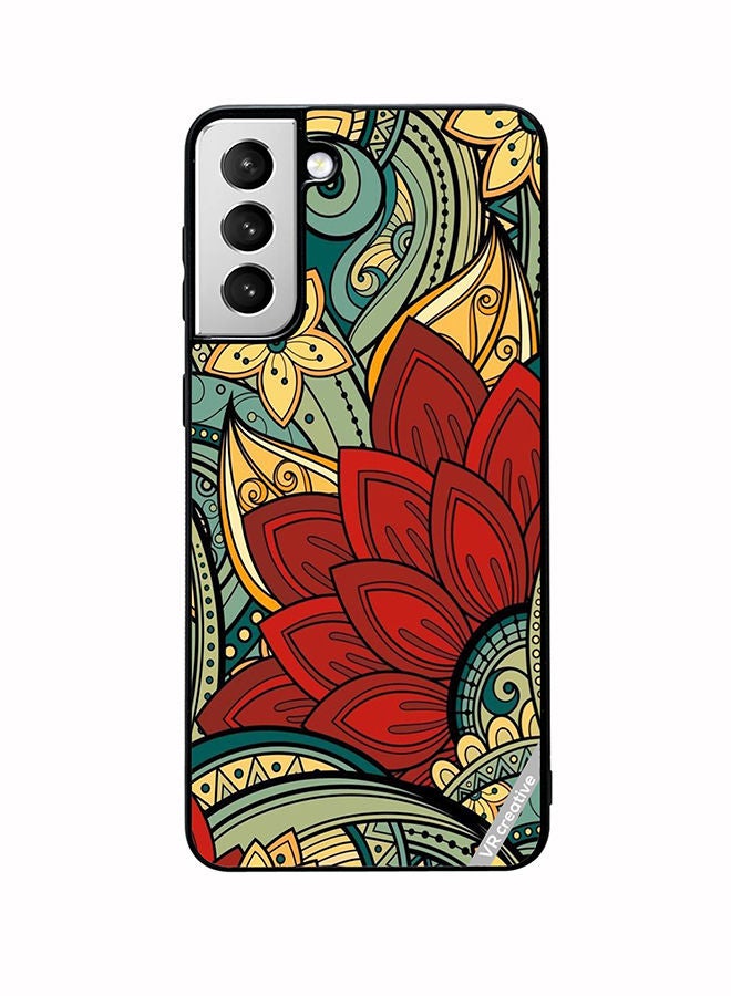 VR CREATIVE Protective Case Cover For Samsung Galaxy S22 5G Flower Design Multicolour - Image 1