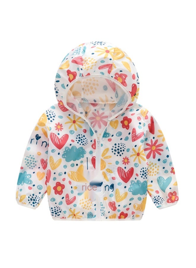 سترة خارجية جديدة للأطفال مزودة بغطاء رأس لحماية من الشمس - للذكور والإناث