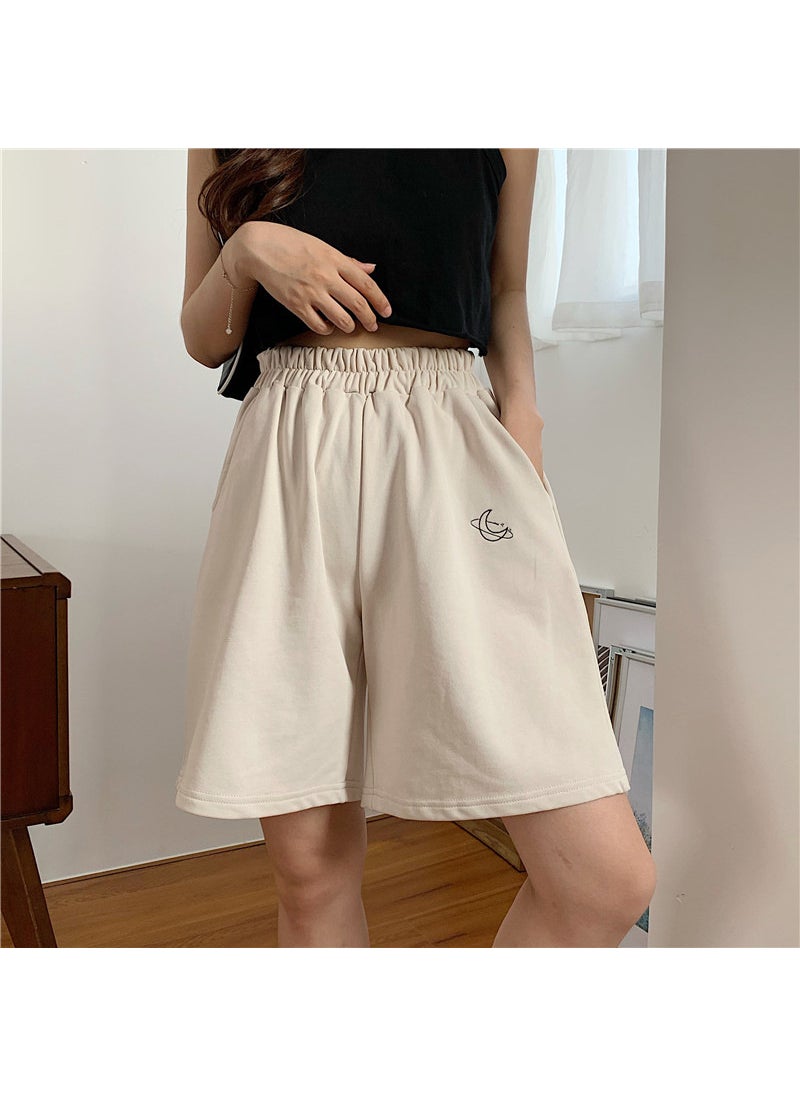 Generic - Summer Cotton Embroidered Shorts for Women Pink - Image 1