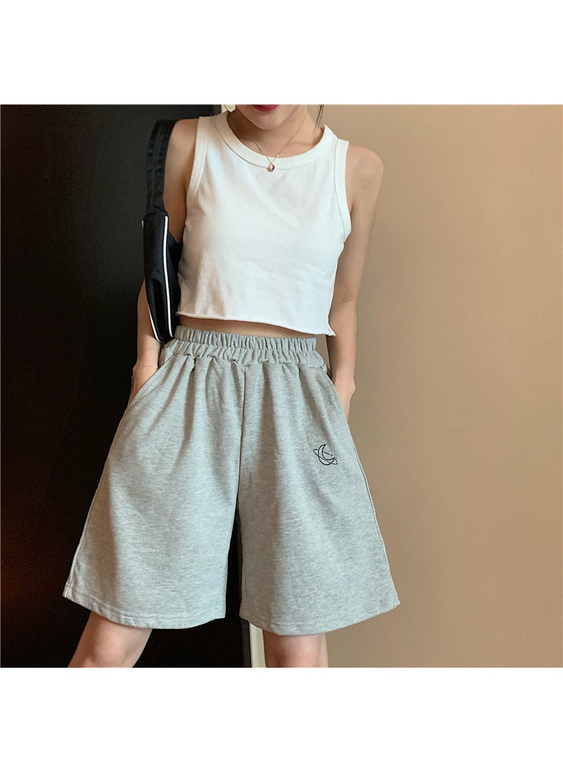Generic - Summer Cotton Embroidered Shorts for Women Pink - Image 1