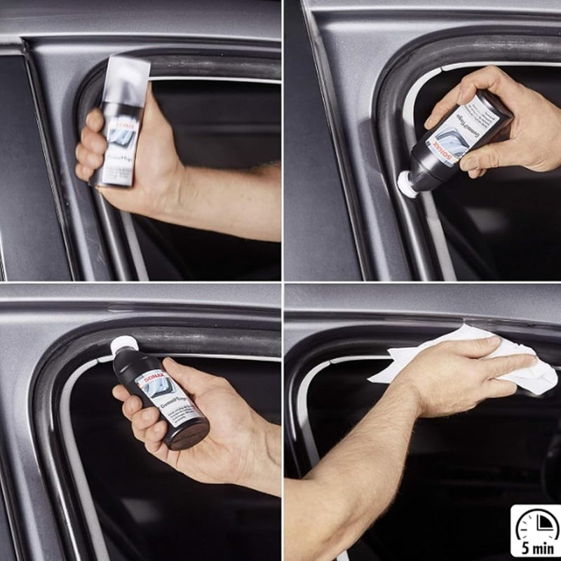 سوناكس 1 Sonax 03401000 واقي المطاط عناية المطاط، 3.38 أونصة سائلة، أسود - Image 3