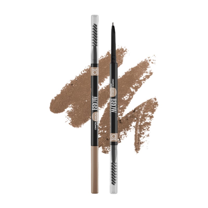 Vivienne Sab Brow Arcade Waterproof Eyebrow Pen Micro Brow Pencil for Women with Brush Smudge Proof Longwearing CrueltyFree Made in Europe Light Blonde Shade 01 0035 Oz