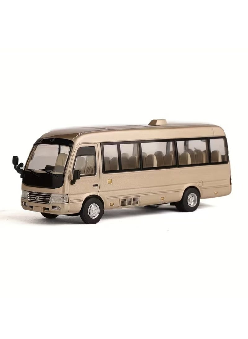 Toyota Coaster Bus V6 Diecast Model 1:24 Scale - Assorted Colors 01 pcs - Premium Heavy Metal Toy Bus with Pull-Back Action, Openable Doors & Roof, Working Interior Lights - Image 2