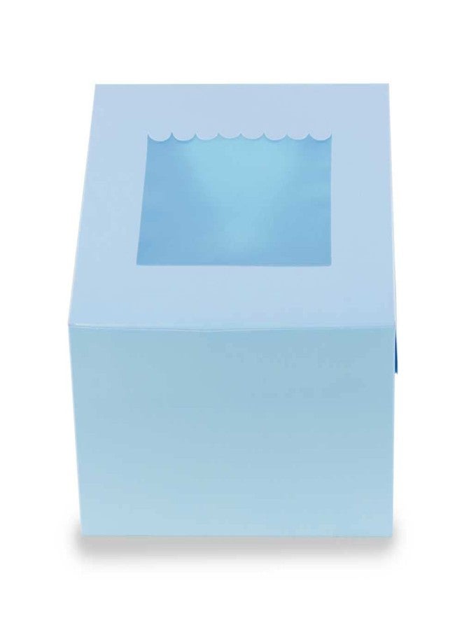 Chic a Choc 1 Kg Cake Box. 8 inch Pastel Blue. 350 GSM 8x8x5 In. (Pack of 8). Printed Cake Boxes with Window. - Image 4