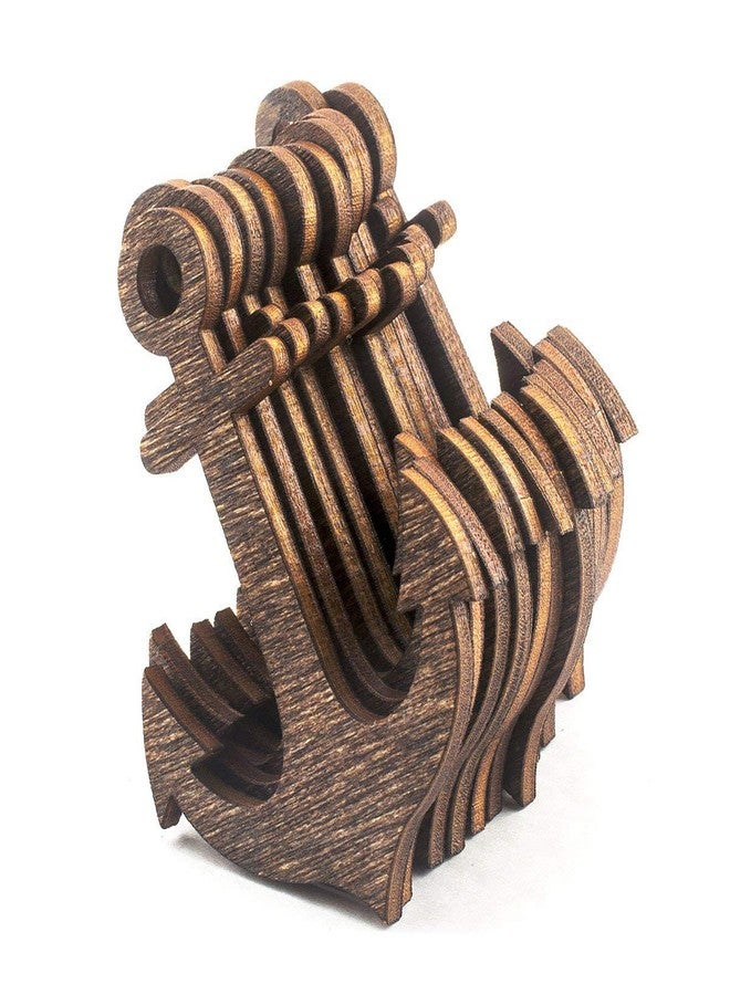 Summer-Ray.com Summer-Ray 50pcs Dark Brown Laser Cut Wooden Veneer Anchor 2" Scrapbooking Embellishment - Image 1