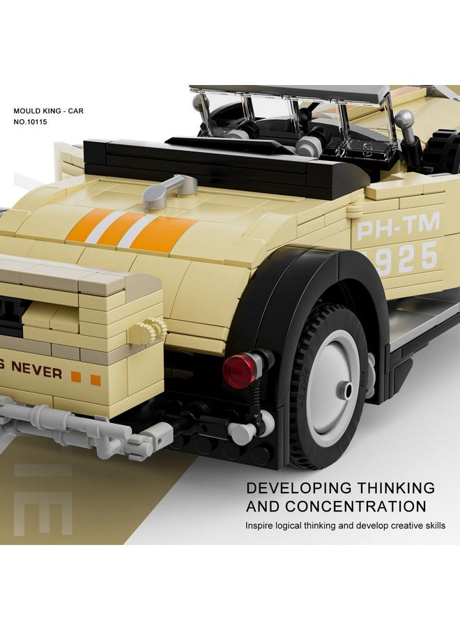 mould king Mould King Vintage Car, Collectible Classic Antique Vehicle, 10115 Classic Cars Building Sets, Retro Car Model Blocks Kits for Adults and Boys Girls Kids Aged 14+, 897 Pieces  - Image 2