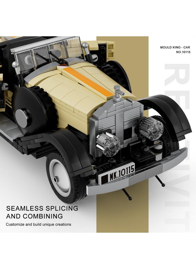mould king Mould King Vintage Car, Collectible Classic Antique Vehicle, 10115 Classic Cars Building Sets, Retro Car Model Blocks Kits for Adults and Boys Girls Kids Aged 14+, 897 Pieces  - Image 3