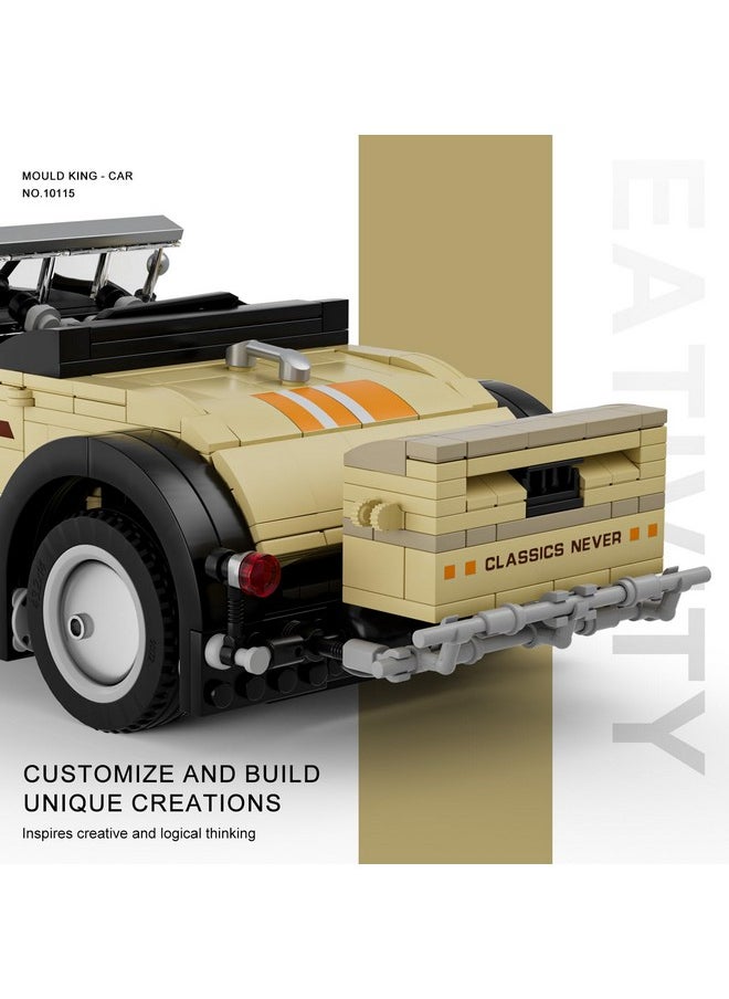 mould king Mould King Vintage Car, Collectible Classic Antique Vehicle, 10115 Classic Cars Building Sets, Retro Car Model Blocks Kits for Adults and Boys Girls Kids Aged 14+, 897 Pieces  - Image 5