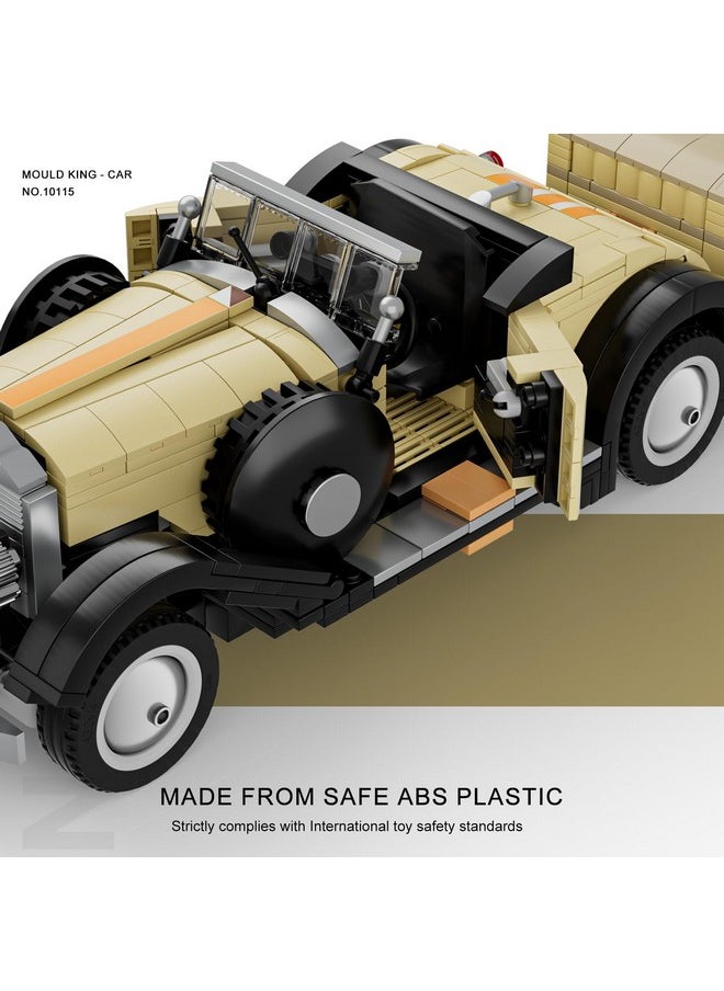 mould king Mould King Vintage Car, Collectible Classic Antique Vehicle, 10115 Classic Cars Building Sets, Retro Car Model Blocks Kits for Adults and Boys Girls Kids Aged 14+, 897 Pieces  - Image 4