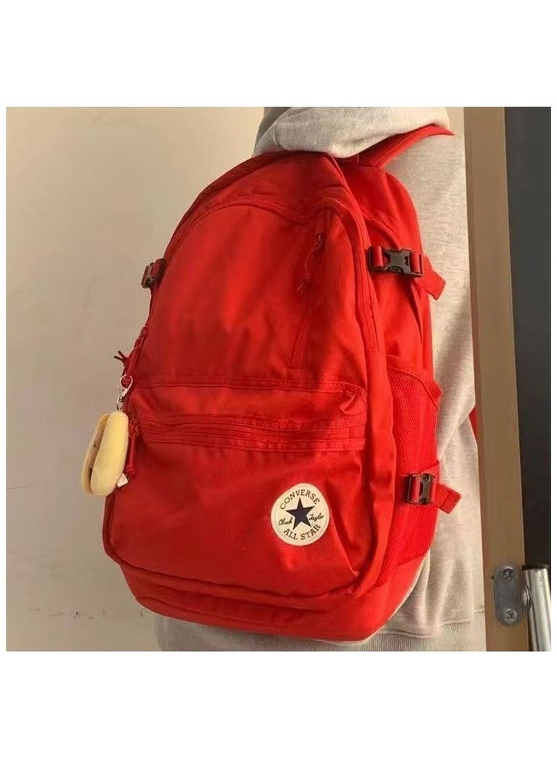 Converse Waterproof Canvas Backpack For Men and Women, Casual and Versatile, Student Net Bag, Travel Backpack 31*46*16CM - Image 4