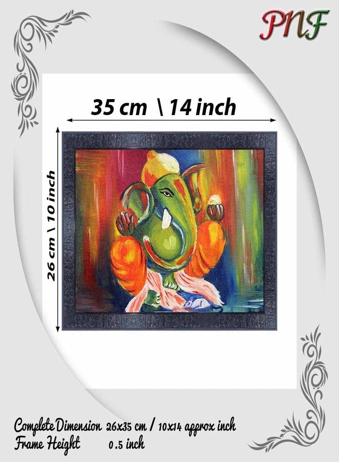 pnf Poster And Frames Ganesh Ji Wooden Photo Frame With Acrylic Sheet | For Living, Pooja Room | Home Decoration Item | Best Gifting Option (10 * 14inch,Multicolour,Synthetic) 15791 - Image 2