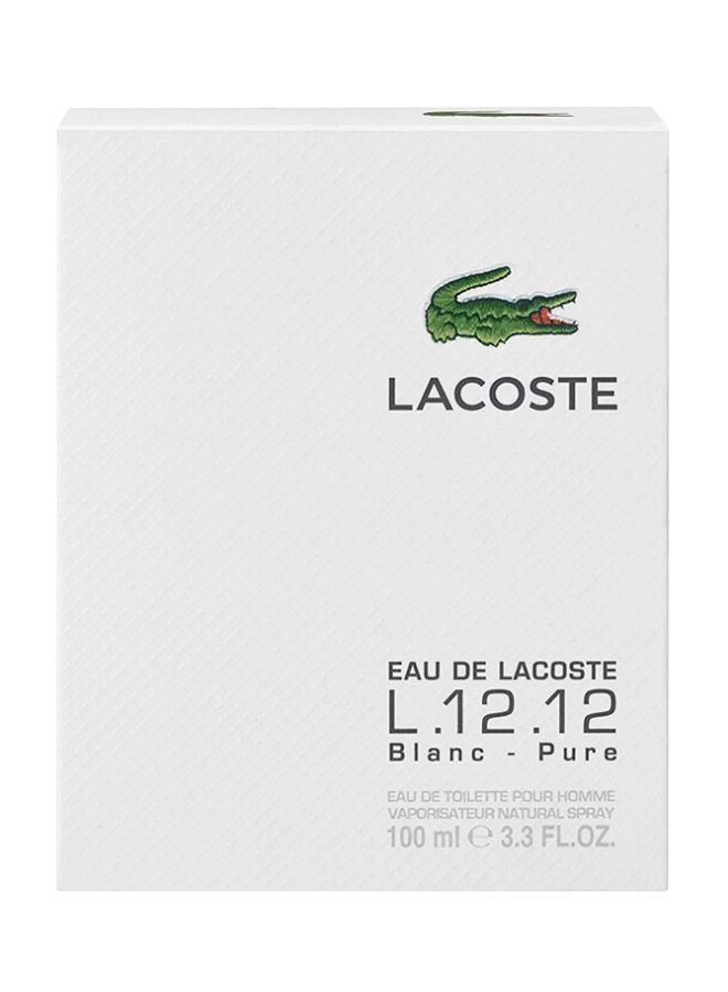 LACOSTE Eau De lacoste L.12.12 Blanc Pure EDT For Men 100ml - Image 3