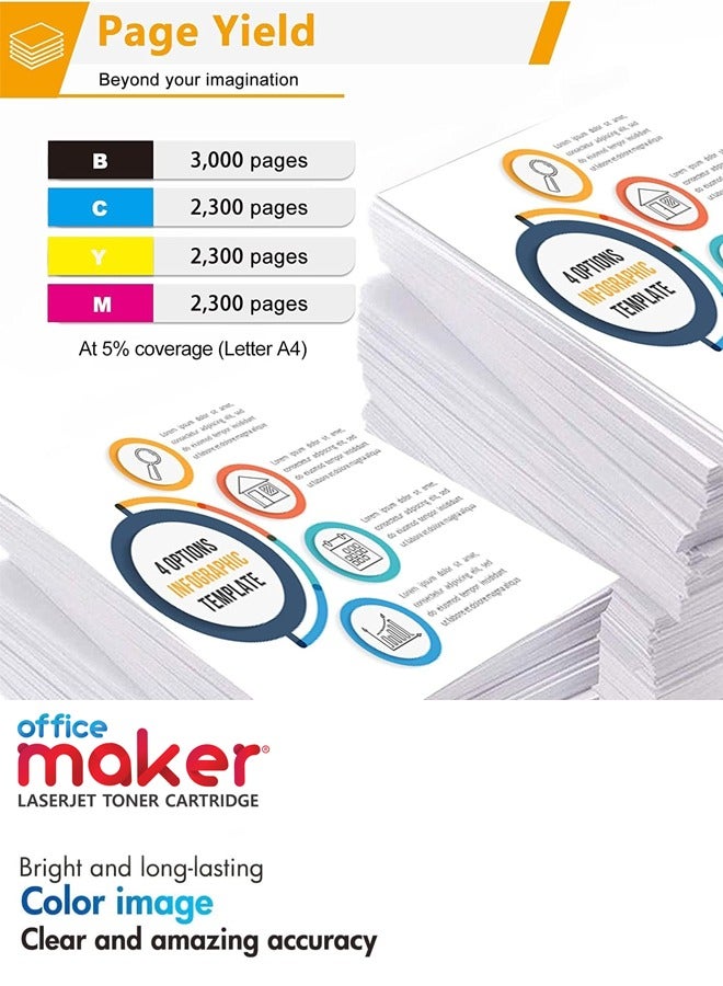 Office Maker Office maker Compatible Toner for TN-273X Use for Brother MFC-L3770CDW MFC-L3750CDW MFC-L3710CW HL-L3290CDW HL-L3270CDW HL-L3210CW HL-L3230CDW DCP-L3510CDW HL-L3230CDN High Yield:Up to 3,000 pages per black toner cartridge 2,300 per color - Image 3