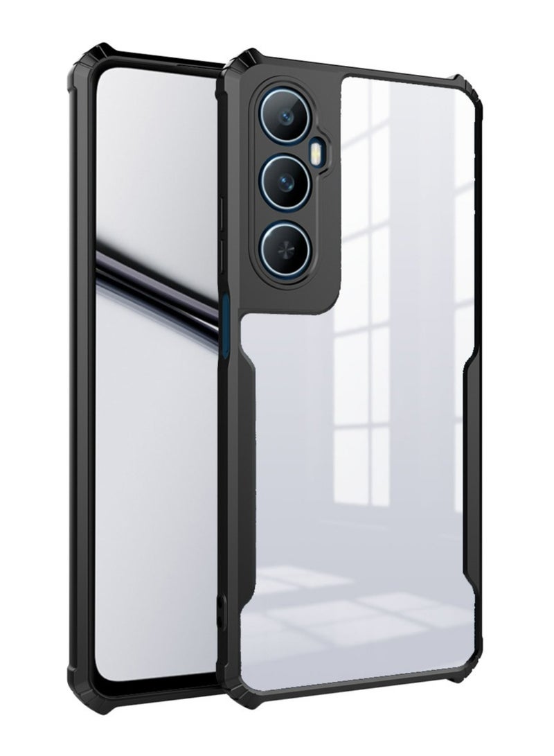 RealME C65 4G الهاتف الخليوي قذيفة ، رقيقة جدا وخفيفة الوزن لينة الوفير تبو ، الاكريليك الغطاء الخلفي شفافة ، أسود - Image 1