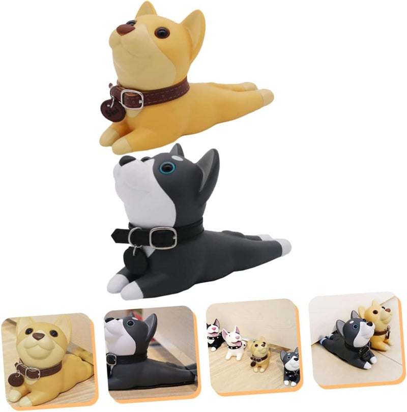 2pcs Dog Gate for Home Safety Door Stops Cartoon Dog Door Wedges Easy to Clean and Reusable - Image 2