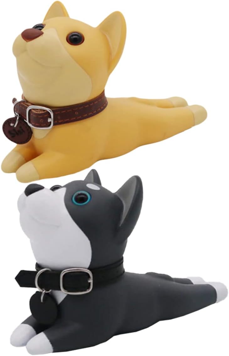 2pcs Dog Gate for Home Safety Door Stops Cartoon Dog Door Wedges Easy to Clean and Reusable - Image 1