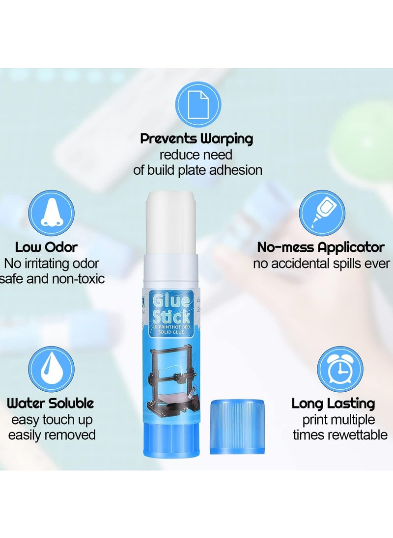 CMGTYYD - 3D Printer Glue Sticks PVP Solid Glue Sticks, Perfect First Layer Adhesion, Washable,Reduce Warping, for 3D Printer Hot Bed Removing Printing Models, PLA, ABS, PETG (6 Pieces) - Image 1