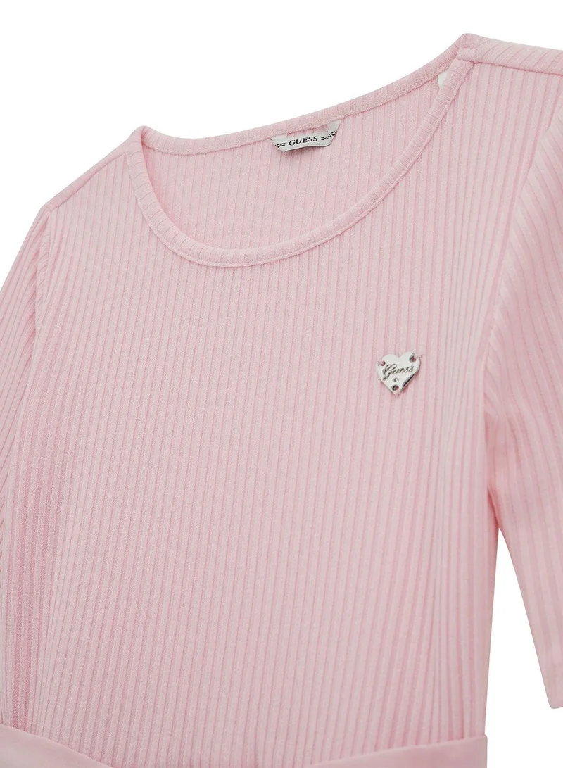 Guess light pink Kids Midi Dress With Belt for Women | Best Price UAE