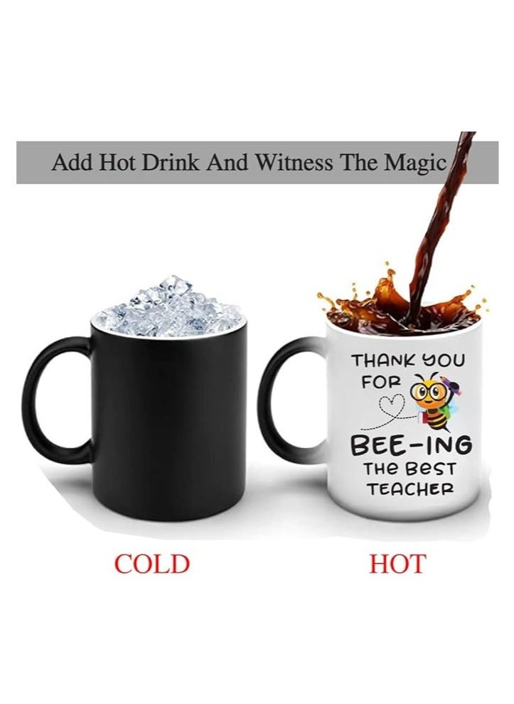 PRINTSHOP4ME Teacher's Day Magic Mug for Best Teacher Ever - Birthday Gifts from Students Children - Gifts for Teacher- Ceramic Mug - Black Handle, 11oz  - Image 2