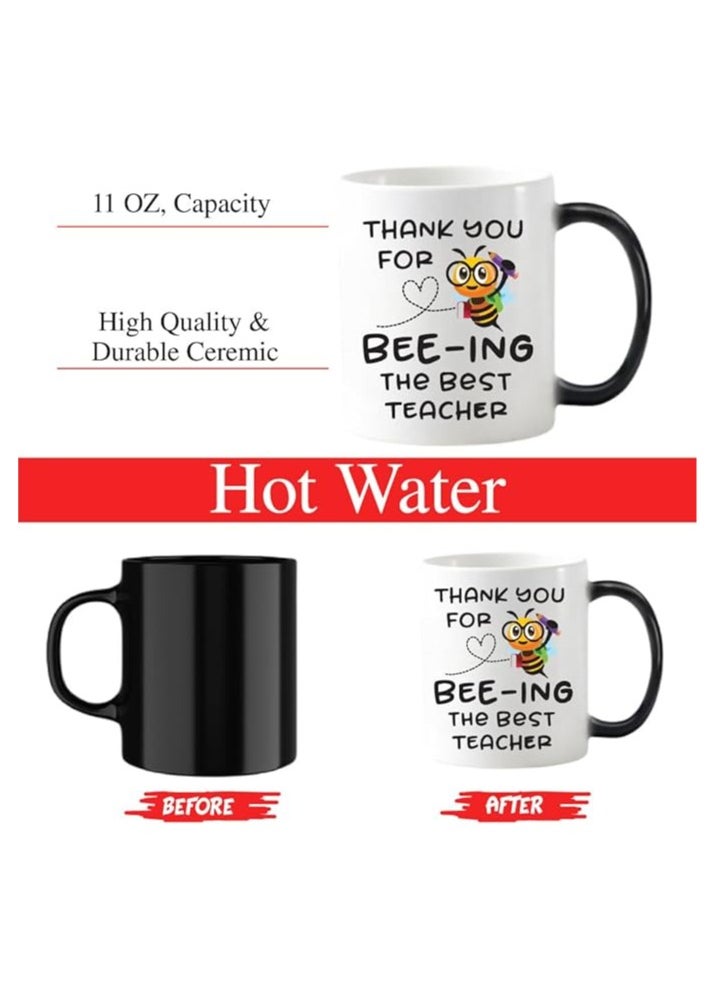 PRINTSHOP4ME Teacher's Day Magic Mug for Best Teacher Ever - Birthday Gifts from Students Children - Gifts for Teacher- Ceramic Mug - Black Handle, 11oz  - Image 3