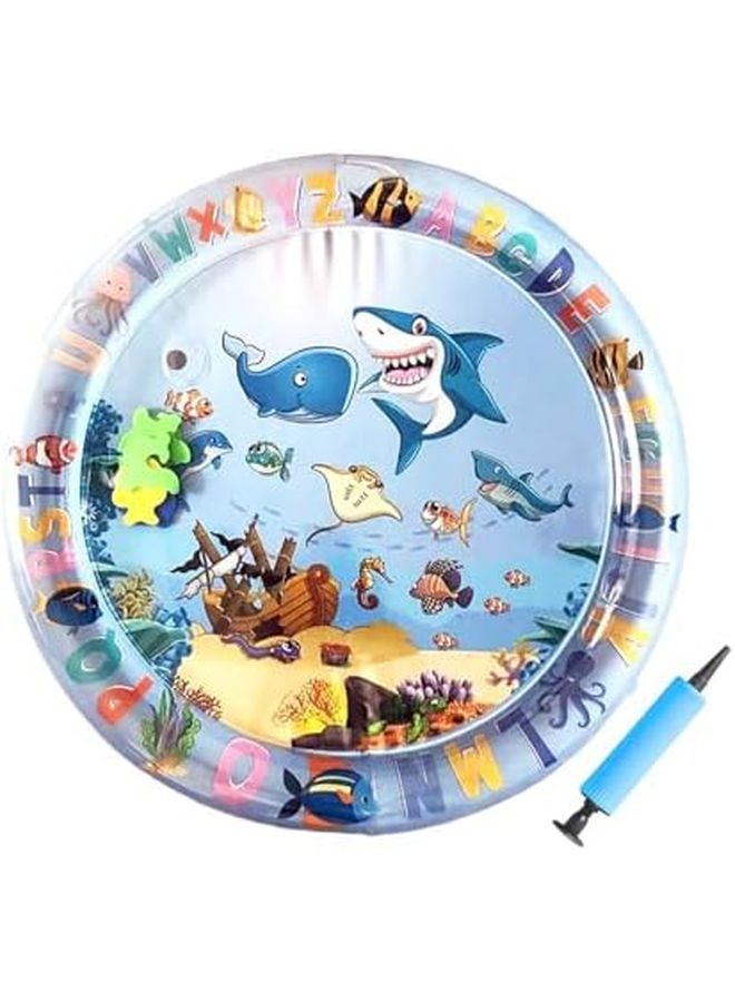 Small Cat Water Mat Cooling Pet Bed with Floating Fish Sensory Pad Durable Leakproof - Image 1