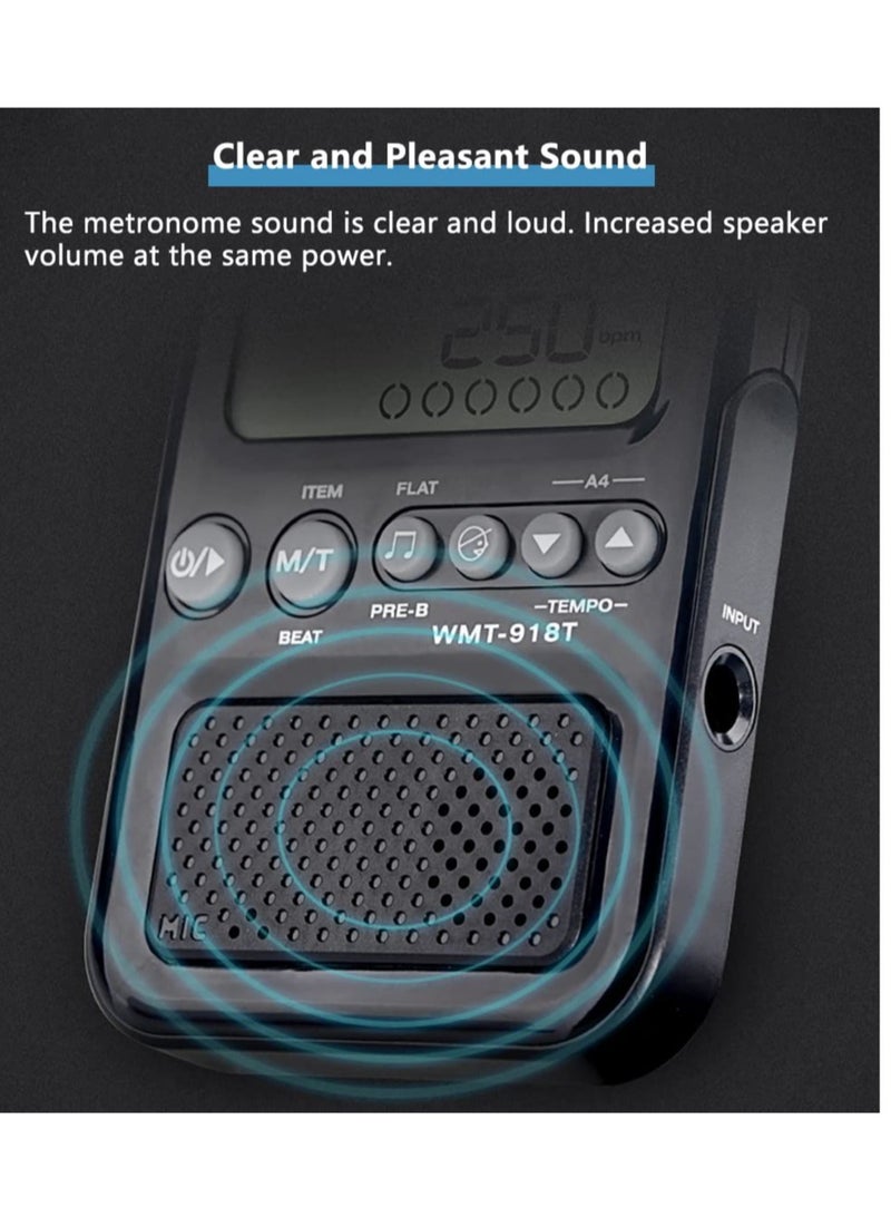 Excefore Electronic Digital Metronom with USB Cable, Universal Digital Metronome, Metronome with Timer, Volume Adjustable, Suitable for Piano, Guitar, Flute, Violin (White) - Image 5