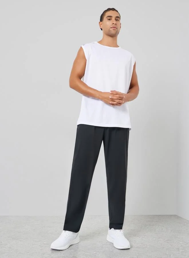 Styli Active Regular Fit Quick Dry Textured Athleisure Tank