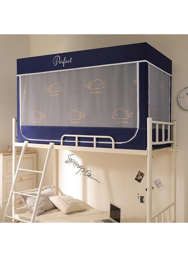 Bluejw New Student Dormitory Upper And Lower Lay Mosquito Net Shading Cloth Dust-proof Integrated Tent Cloth Sliding Curtain 0.9 Bed Curtain With Bracket  - Image 1