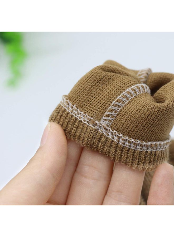 Loquat 3-Piece Photography Clothing Baby Modeling Costume Kit, Brown/Beige/Black - Image 5