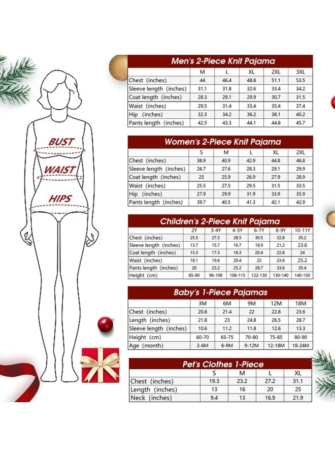 CCOVERY Matching Family Pajamas Sets Holiday Long Sleeve Festival Pajamas Round Neck Print Xmas Pjs Matching Set Casual Soft Home Sleepwear Loungewear - Image 4