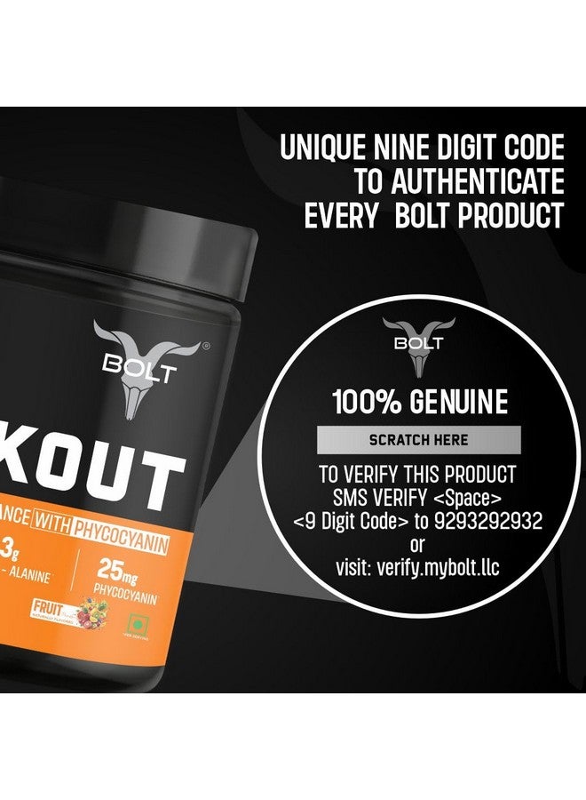 BOLT Bolt Nutrition Pre Workout Supplement | 300 grams,30 Servings |With Caffeine Powder, Citrulline Malate, B-Alanine, Taurine For Explosive Energy, Pump & Focus | Fruit Punch  - Image 5