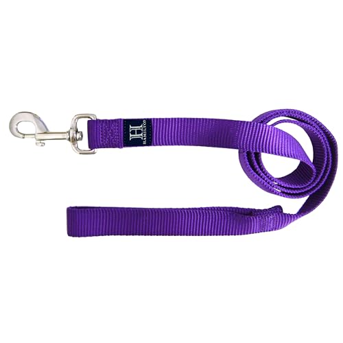 Hamilton Single Thick Deluxe Nylon Dog Leash with Swivel Snap, 3/8" by 6' Long, Purple - Image 1