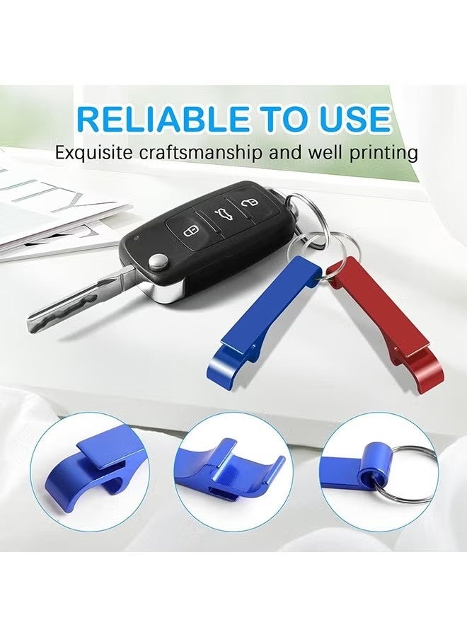 9 Pcs Bottle Opener Keychain, Premium Metal Keychain Bottle Opener, Beverage Bottle Opener for Men, Women, Small and Practical, Easy to Carry, Open the Lids of Bottle Easily - Image 3