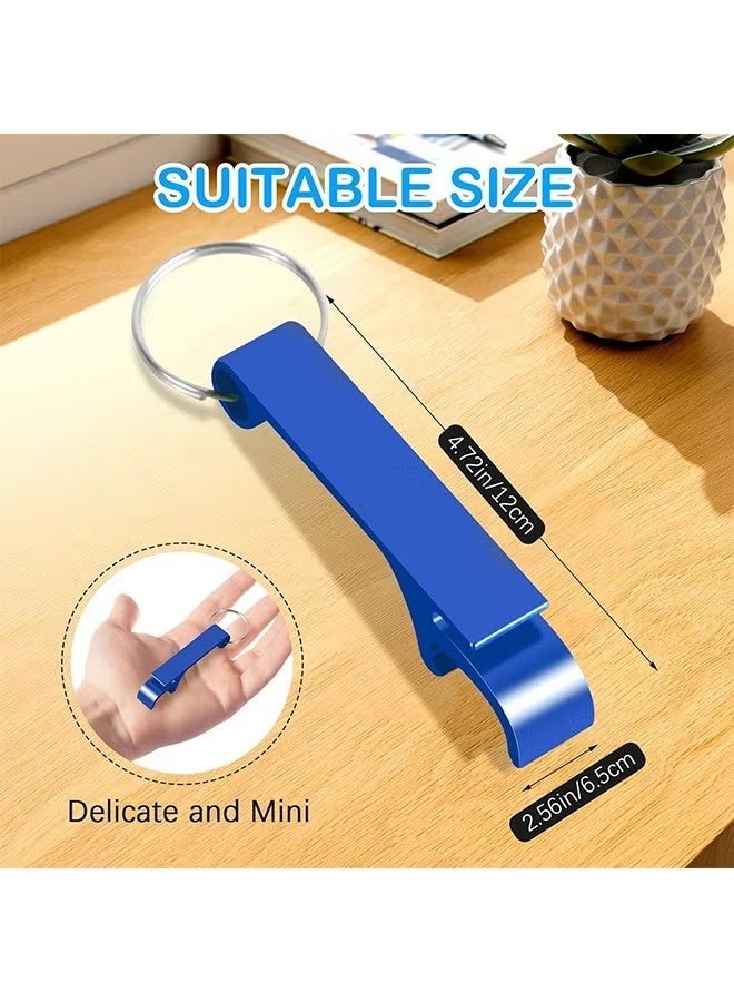 9 Pcs Bottle Opener Keychain, Premium Metal Keychain Bottle Opener, Beverage Bottle Opener for Men, Women, Small and Practical, Easy to Carry, Open the Lids of Bottle Easily - Image 2
