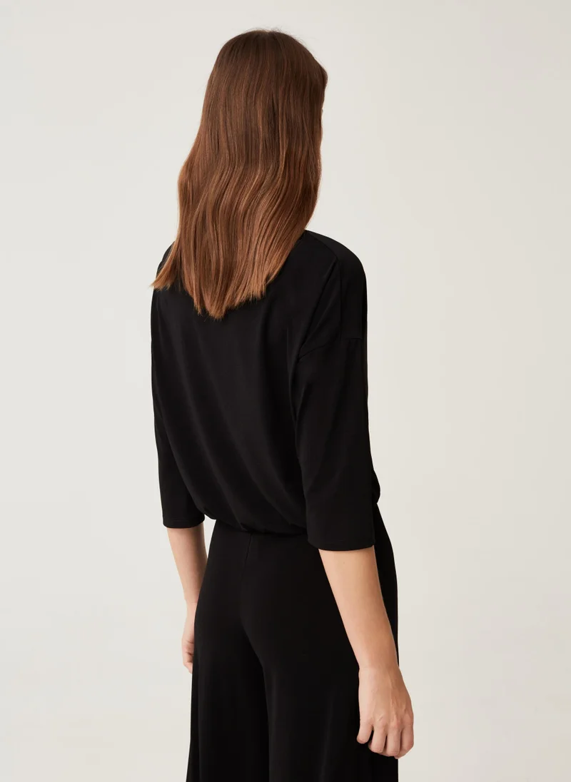 Ovs Ovs Womens Stretch T-Shirt With Gathering