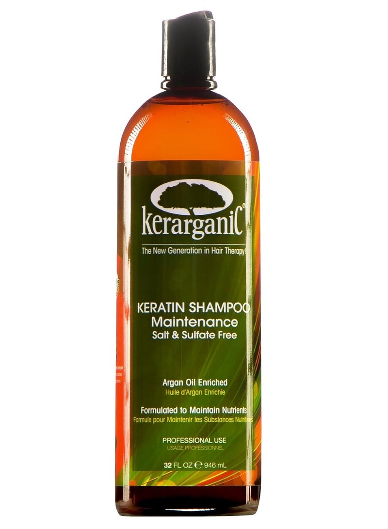 kerarganic ORGANIC KERATIN TREATMENT - SALT & SULFATE FREE SHAMPOO - 32oz by KERARGANIC