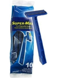 Supermax Super Max Twin Blade Disposable Razor - 10 Pack  - Image 2