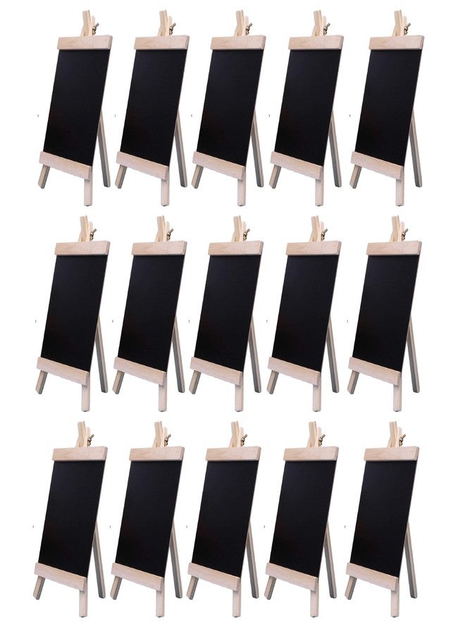 THE SRDVX 7® 20 x 36 CM, Premium Artist Wooden Easel Chalk Board, Tabletop Art Display Easel Black Board for Kids Learning, Restaurant, Pack of 15
