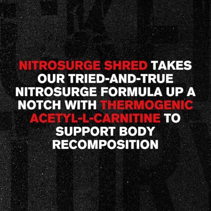 Jacked Factory NITROSURGE Shred Pre Workout Supplement - Energy Booster, Instant Strength Gains, Sharp Focus, Powerful Pumps - Nitric Oxide Booster & PreWorkout Powder - 30Sv, Blueberry Lemonade - Image 4