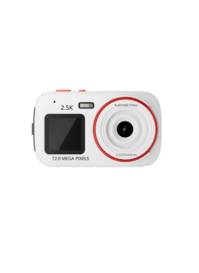 Generic Digital Camera Dual-Screen Hd 72.0million Pixel Digital Home Mini Card Machine Travel Portable Shooting-Body Color:White  - Image 5
