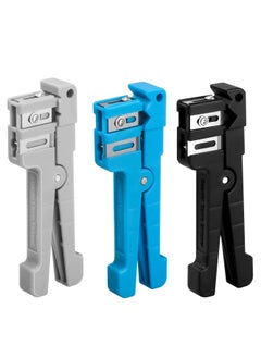 Excefore Fiber Optic Jacket Stripper, 3 Models Fiber Optic Cutter Tool 45-162 & 45-163 & 45-165 Coax Cable Stripper Fiber Optical Buffer Tube Jacket Coaxial Cable Crimper Universal Wire Stripper  - Image 1