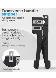 Excefore Fiber Optic Jacket Stripper, 3 Models Fiber Optic Cutter Tool 45-162 & 45-163 & 45-165 Coax Cable Stripper Fiber Optical Buffer Tube Jacket Coaxial Cable Crimper Universal Wire Stripper  - Image 2