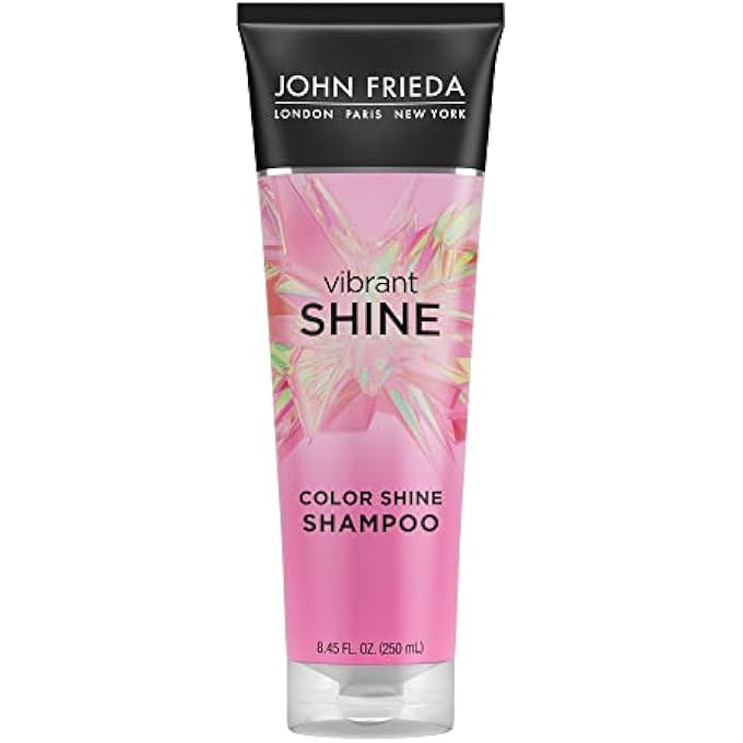 John Frieda VIBRANT SHINE SHAMPOO, GLOSSY HAIR TREATMENT WITH ROSE HIP OIL, PARABEN AND SULFATE FREE, CRUELTY FREE FORMULA, 8.45 FL OZ - Image 2