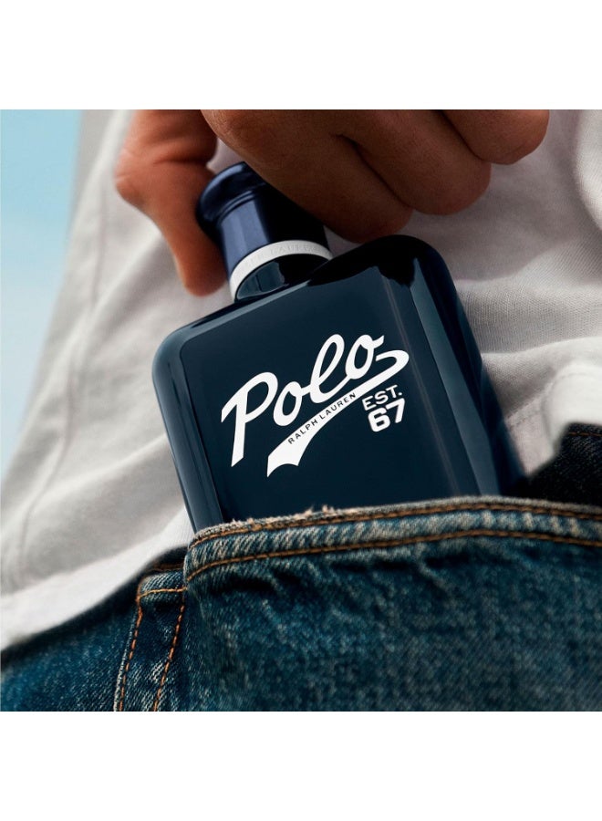 بولو عطر رالف لورين بولو 67 للرجال أو دو تواليت برائحة خشبية وشمسية مع الأناناس والبرغموت ونجيل الهند، 125 مل - Image 4