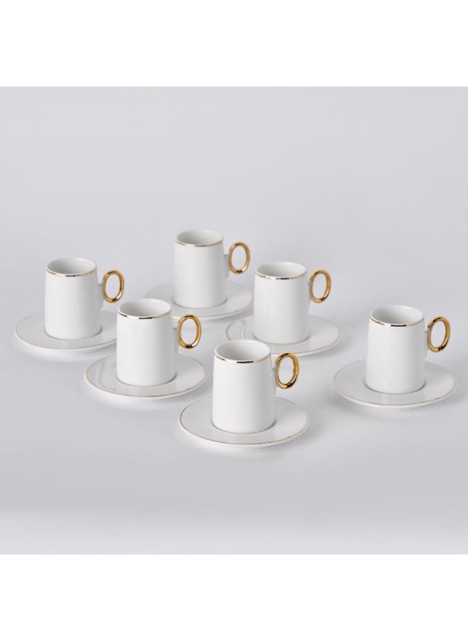 Home Box - Amer 12-Piece Espresso Cup and Saucer Set 100 ml - Image 1