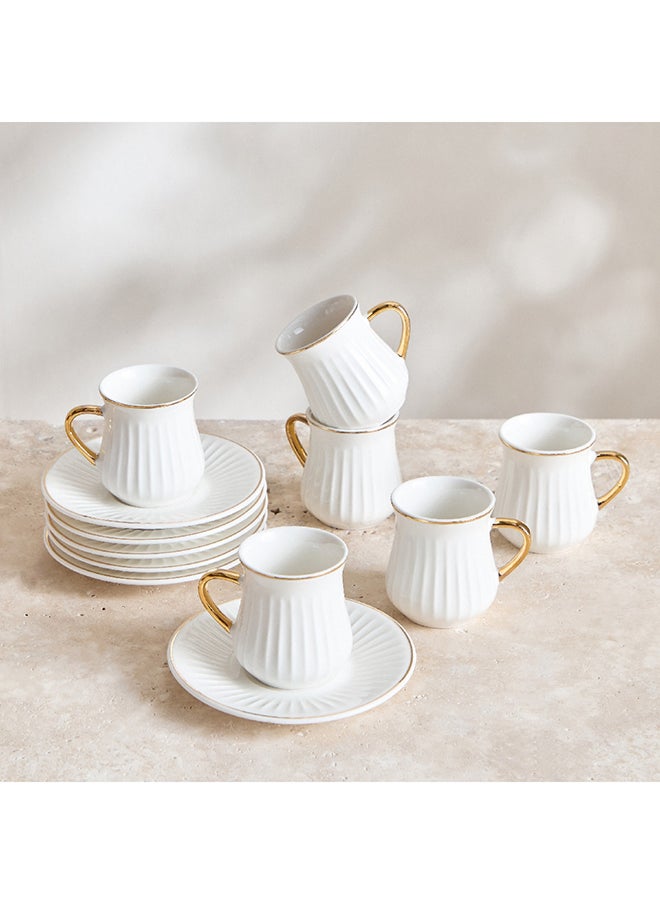 Home Box - Amer 12-Piece Espresso Cup and Saucer Set 100 ml - Image 1