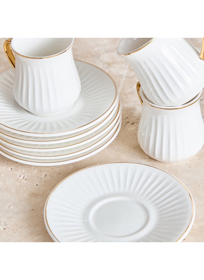 Home Box - Amer 12-Piece Espresso Cup and Saucer Set 100 ml - Image 1